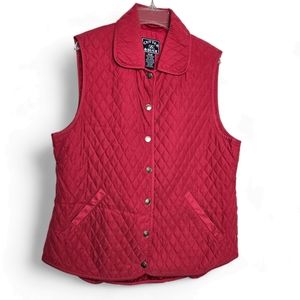 Cutter & Buck Women's Red Quilted Vest Size M